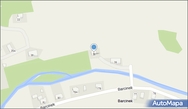 Barcinek, Barcinek, 38, mapa Barcinek