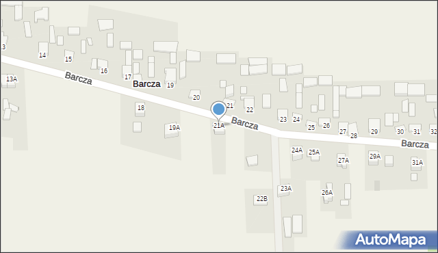 Barcza, Barcza, 21A, mapa Barcza
