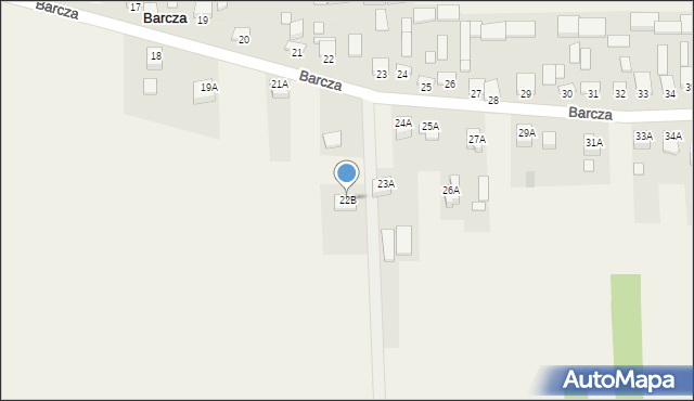 Barcza, Barcza, 22B, mapa Barcza