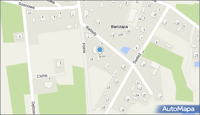 Barcząca, Ballady, 5, mapa Barcząca