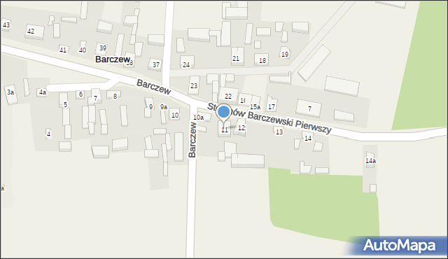 Barczew, Barczew, 11, mapa Barczew