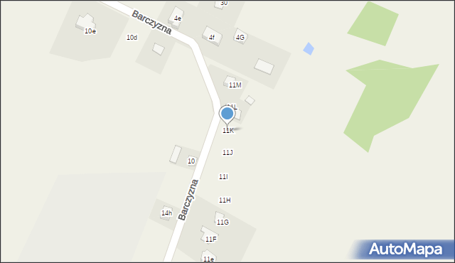 Barczyzna, Barczyzna, 11K, mapa Barczyzna