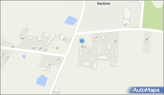 Bardzice, Bardzice, 1, mapa Bardzice