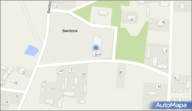 Bardzice, Bardzice, 2C, mapa Bardzice