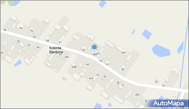 Bardzice, Bardzice, 44a, mapa Bardzice