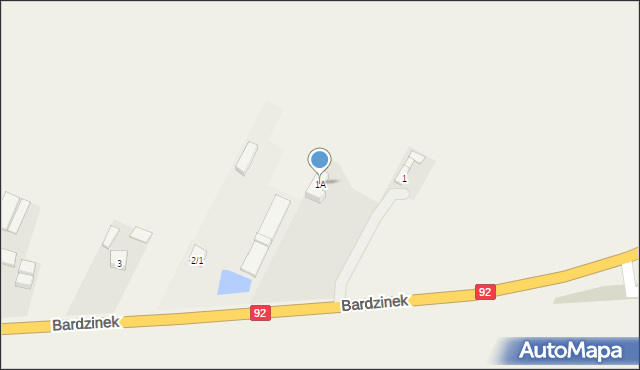 Bardzinek, Bardzinek, 1A, mapa Bardzinek