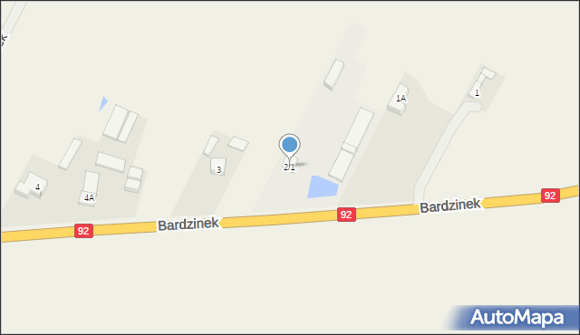 Bardzinek, Bardzinek, 2/1, mapa Bardzinek