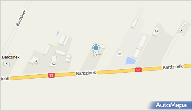 Bardzinek, Bardzinek, 3, mapa Bardzinek