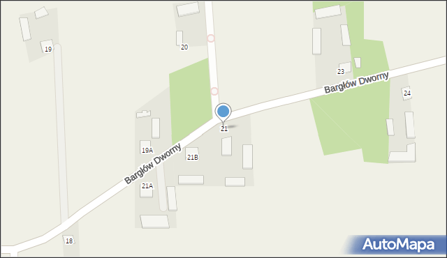 Bargłów Dworny, Bargłów Dworny, 21, mapa Bargłów Dworny