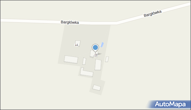 Bargłówka, Bargłówka, 13, mapa Bargłówka