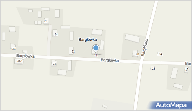 Bargłówka, Bargłówka, 21, mapa Bargłówka