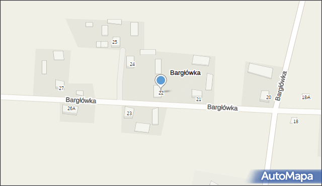 Bargłówka, Bargłówka, 22, mapa Bargłówka