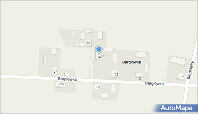 Bargłówka, Bargłówka, 24, mapa Bargłówka