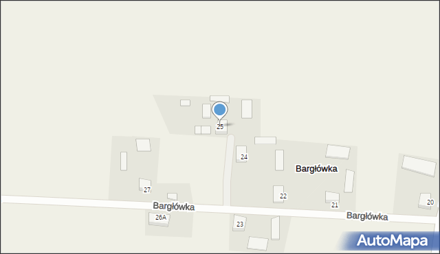 Bargłówka, Bargłówka, 25, mapa Bargłówka