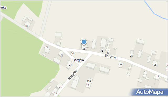 Bargów, Bargów, 26, mapa Bargów