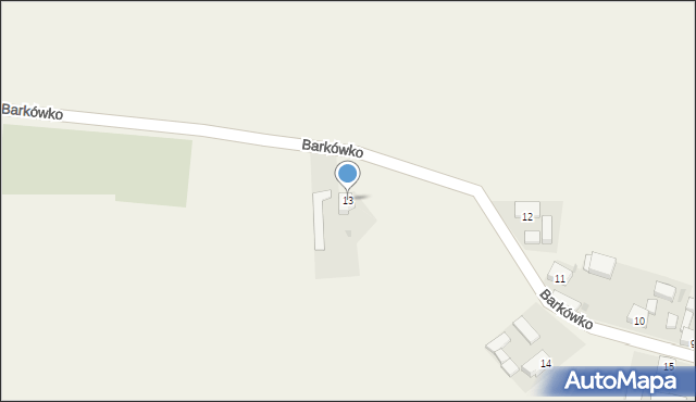Barkowo, Barkówko, 13, mapa Barkowo