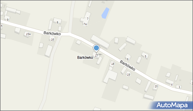 Barkowo, Barkówko, 17, mapa Barkowo