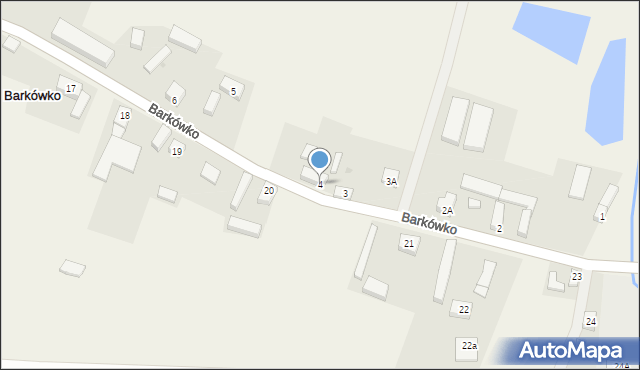 Barkowo, Barkówko, 4, mapa Barkowo
