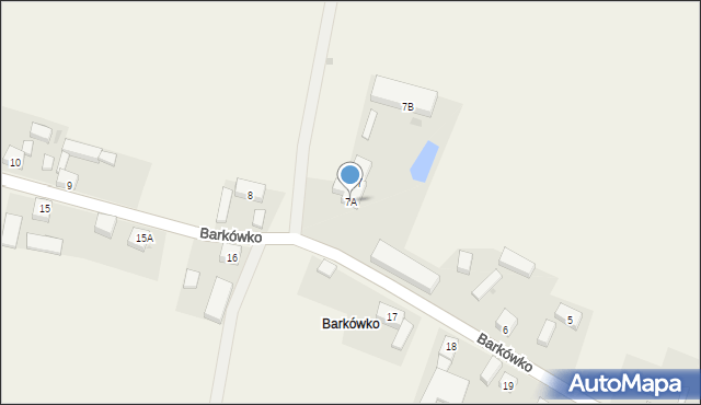 Barkowo, Barkówko, 7A, mapa Barkowo