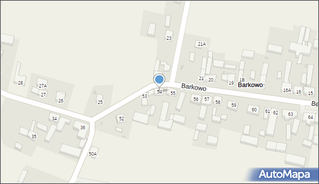 Barkowo, Barkowo, 54, mapa Barkowo