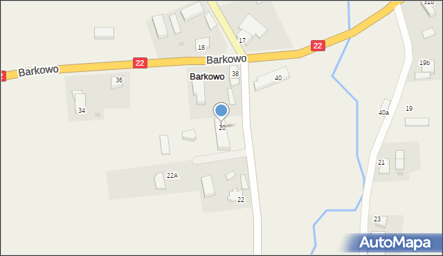 Barkowo, Barkowo, 20, mapa Barkowo