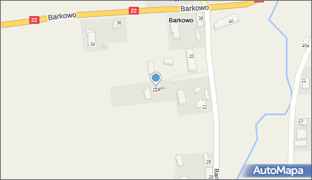 Barkowo, Barkowo, 22A, mapa Barkowo