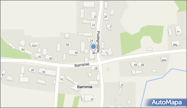 Barnimie, Barnimie, 26A, mapa Barnimie