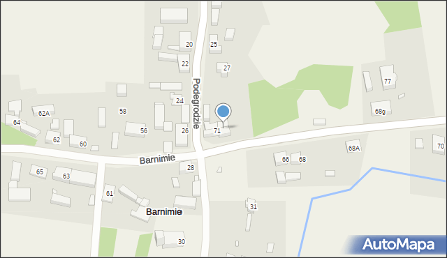 Barnimie, Barnimie, 71D, mapa Barnimie