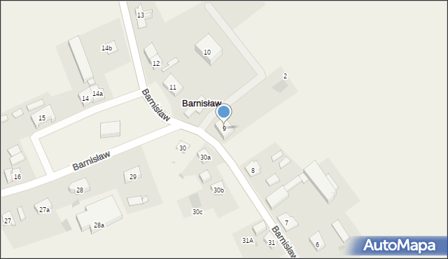 Barnisław, Barnisław, 9, mapa Barnisław