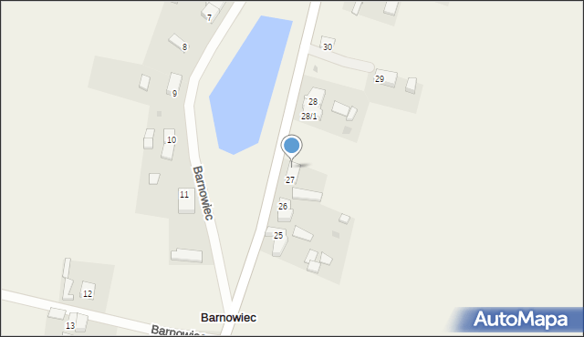 Barnowiec, Barnowiec, 27a, mapa Barnowiec