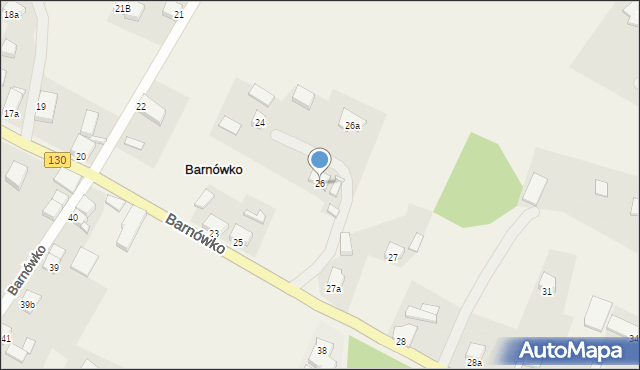 Barnówko, Barnówko, 26, mapa Barnówko