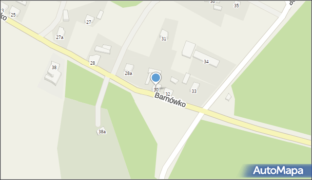 Barnówko, Barnówko, 30, mapa Barnówko