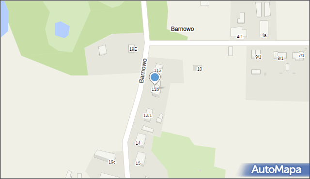 Barnowo, Barnowo, 11b, mapa Barnowo