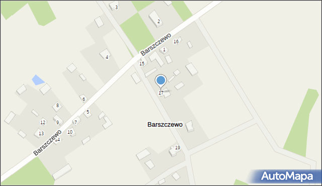 Barszczewo, Barszczewo, 17, mapa Barszczewo