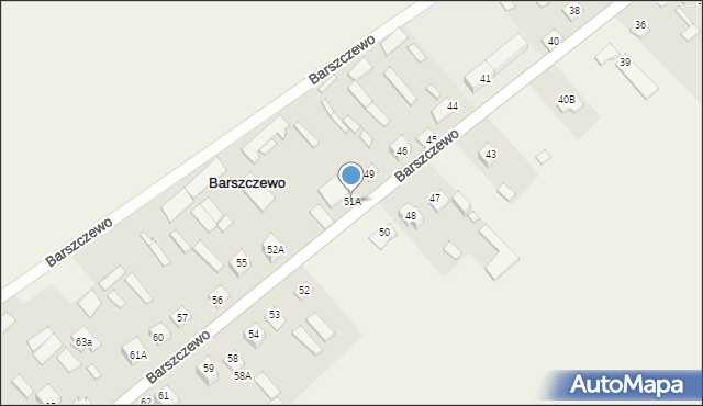 Barszczewo, Barszczewo, 51A, mapa Barszczewo