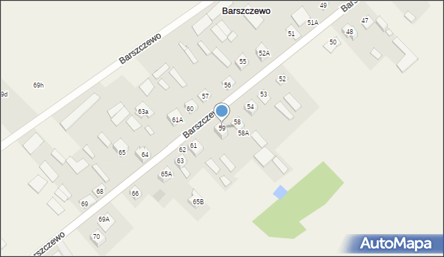 Barszczewo, Barszczewo, 59, mapa Barszczewo