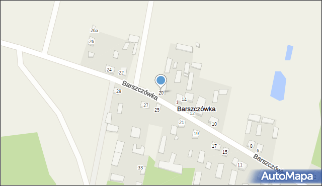 Barszczówka, Barszczówka, 20, mapa Barszczówka