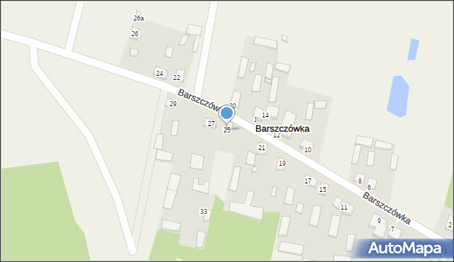 Barszczówka, Barszczówka, 25, mapa Barszczówka