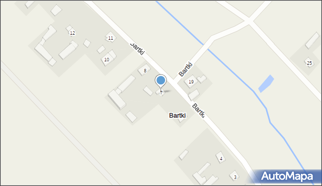 Bartki, Bartki, 7, mapa Bartki