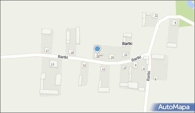 Bartki, Bartki, 19, mapa Bartki