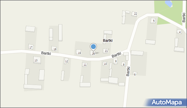 Bartki, Bartki, 20, mapa Bartki