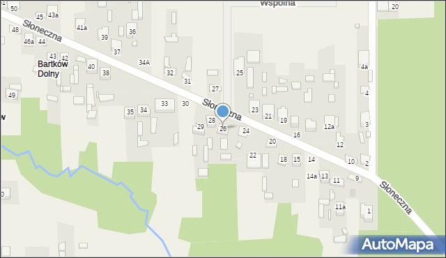 Bartków, Bartków, 26, mapa Bartków