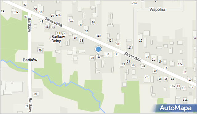 Bartków, Bartków, 34, mapa Bartków