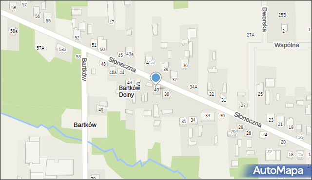 Bartków, Bartków, 40, mapa Bartków