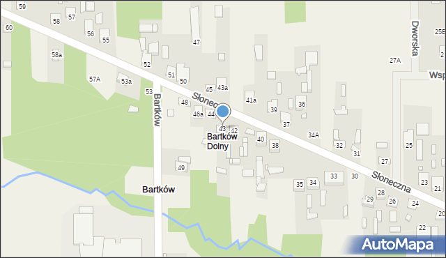 Bartków, Bartków, 43, mapa Bartków