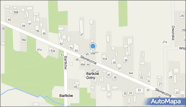 Bartków, Bartków, 43a, mapa Bartków