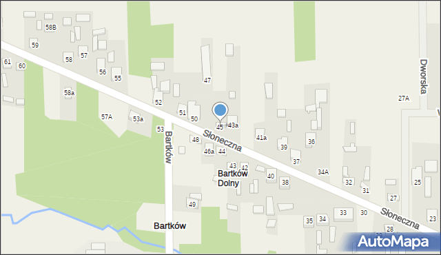 Bartków, Bartków, 45, mapa Bartków