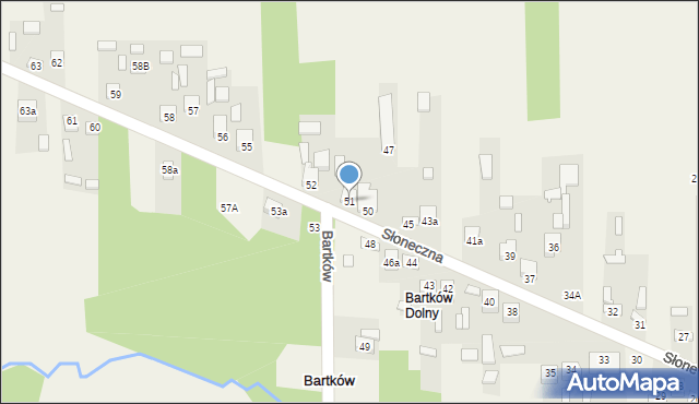 Bartków, Bartków, 51, mapa Bartków