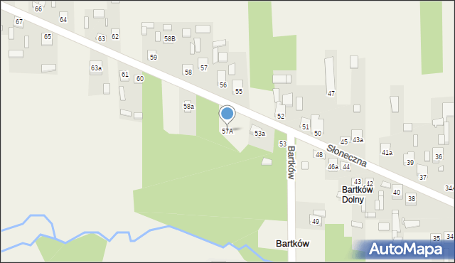 Bartków, Bartków, 57A, mapa Bartków