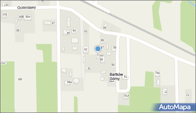 Bartków, Bartków, 90, mapa Bartków